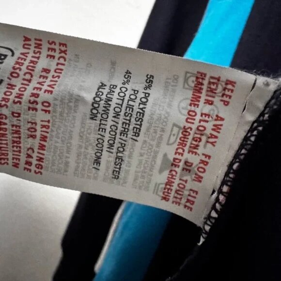 Puma Men's Track Jacket Size Large Navy Blue White Turquoise ZipUp Retro Y2K - Picture 11 of 12